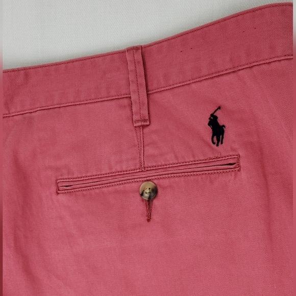 Polo Ralph Lauren Relaxed Fit 100% Cotton Pink Flat Front Shorts. Size 42. - Picture 4 of 6